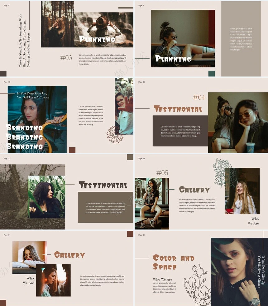 莫兰迪风格通用PPT模板(65)