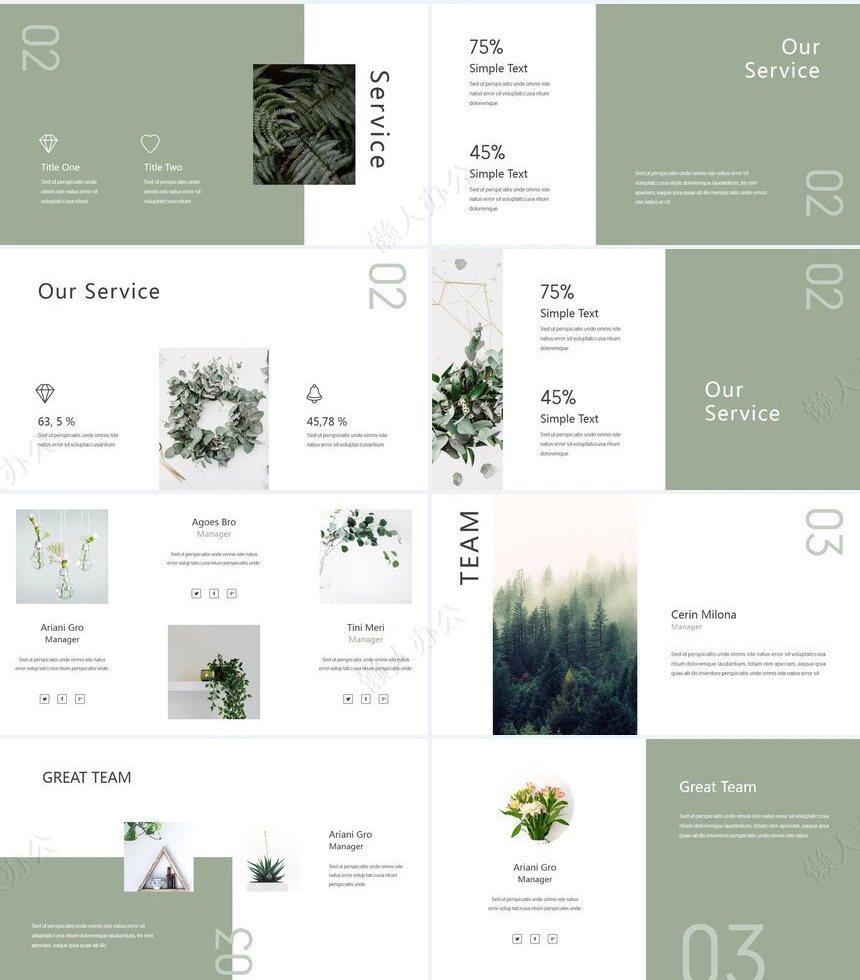 莫兰迪风格通用PPT模板(67)