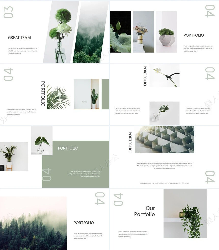 莫兰迪风格通用PPT模板(67)