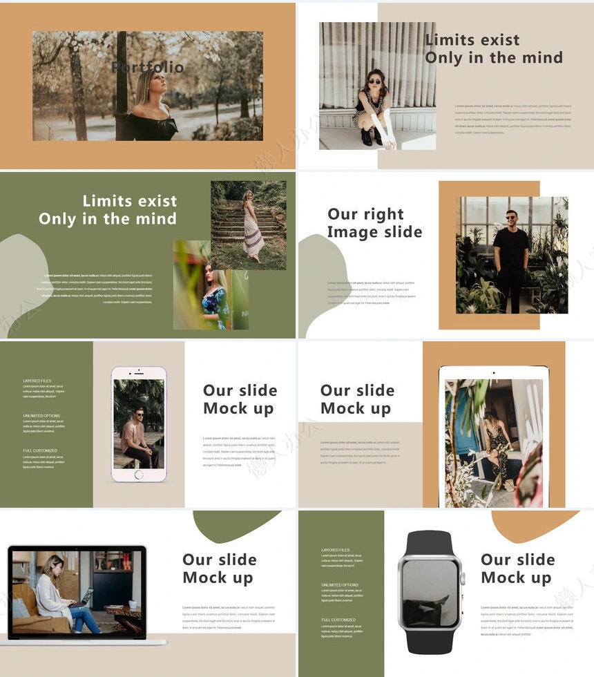 莫兰迪风格通用PPT模板(70)