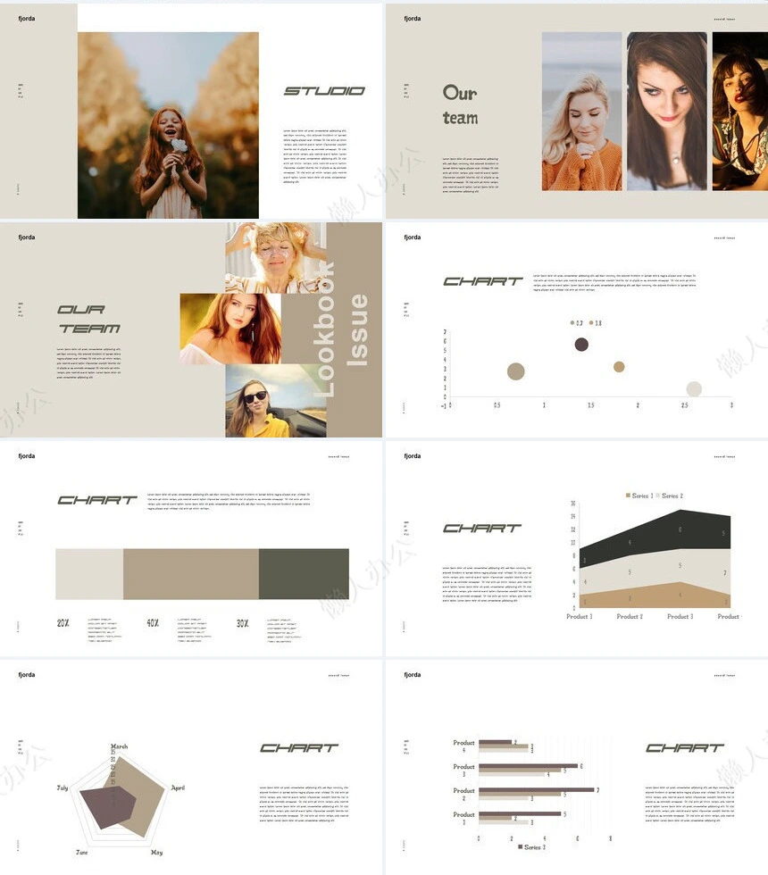 高级时尚莫兰迪风格通用PPT模板