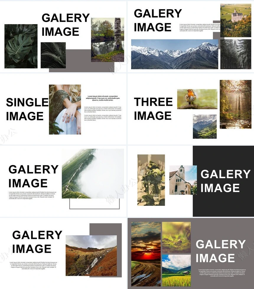 森系小清新通用PPT模板(27)