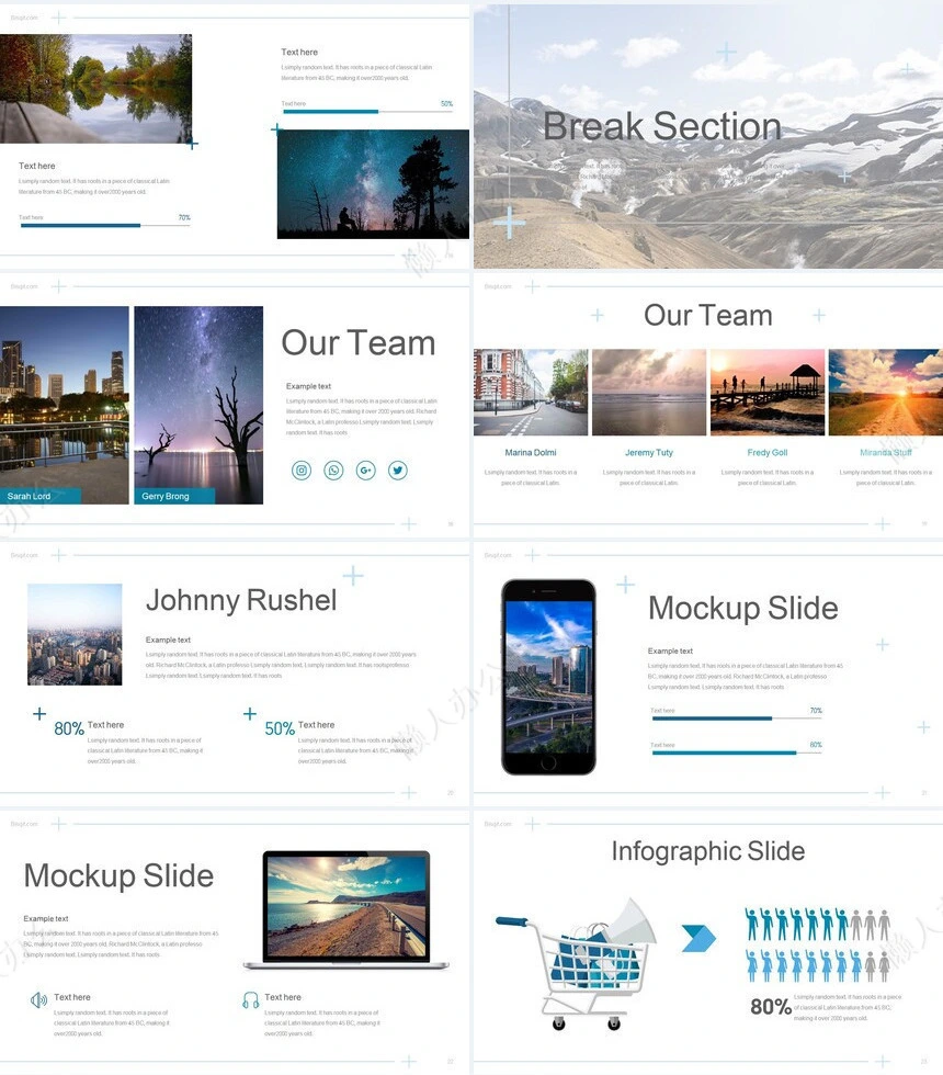 森系小清新通用PPT模板(30)