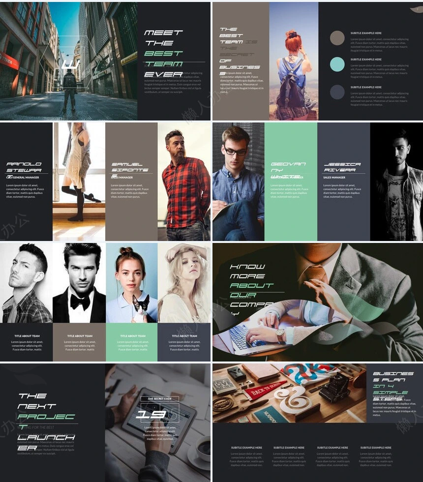 森系小清新通用PPT模板(33)