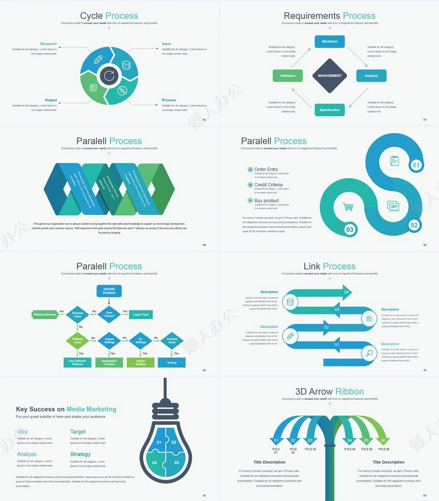 森系清新通用PPT模板