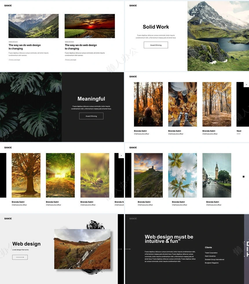 风景底色文艺小清新通用PPT模板