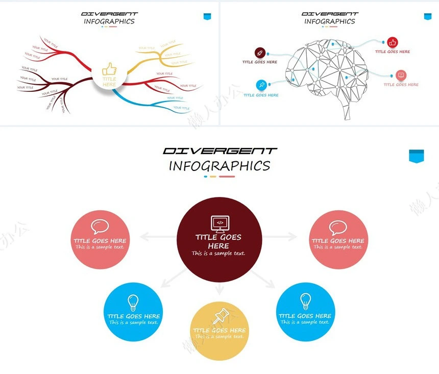 10款思维导图可视化图表PPT模板(7)
