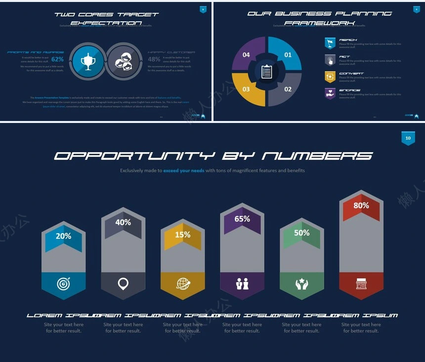 10款欧美思维导可视化图表数据PPT图表(2)