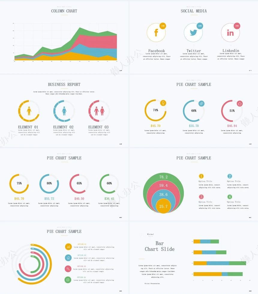40款思维导图可视化图表PPT模板
