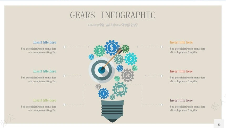 40款思维导图多边形数据PPT图表