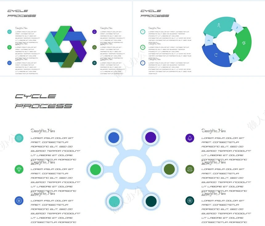 欧美思维导可视化图表数据PPT图表(2)