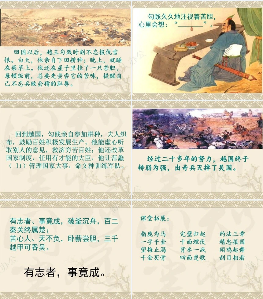 卧薪尝胆成语故事PPT模板