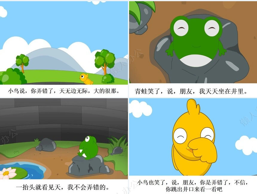 坐井观天成语故事PPT模板
