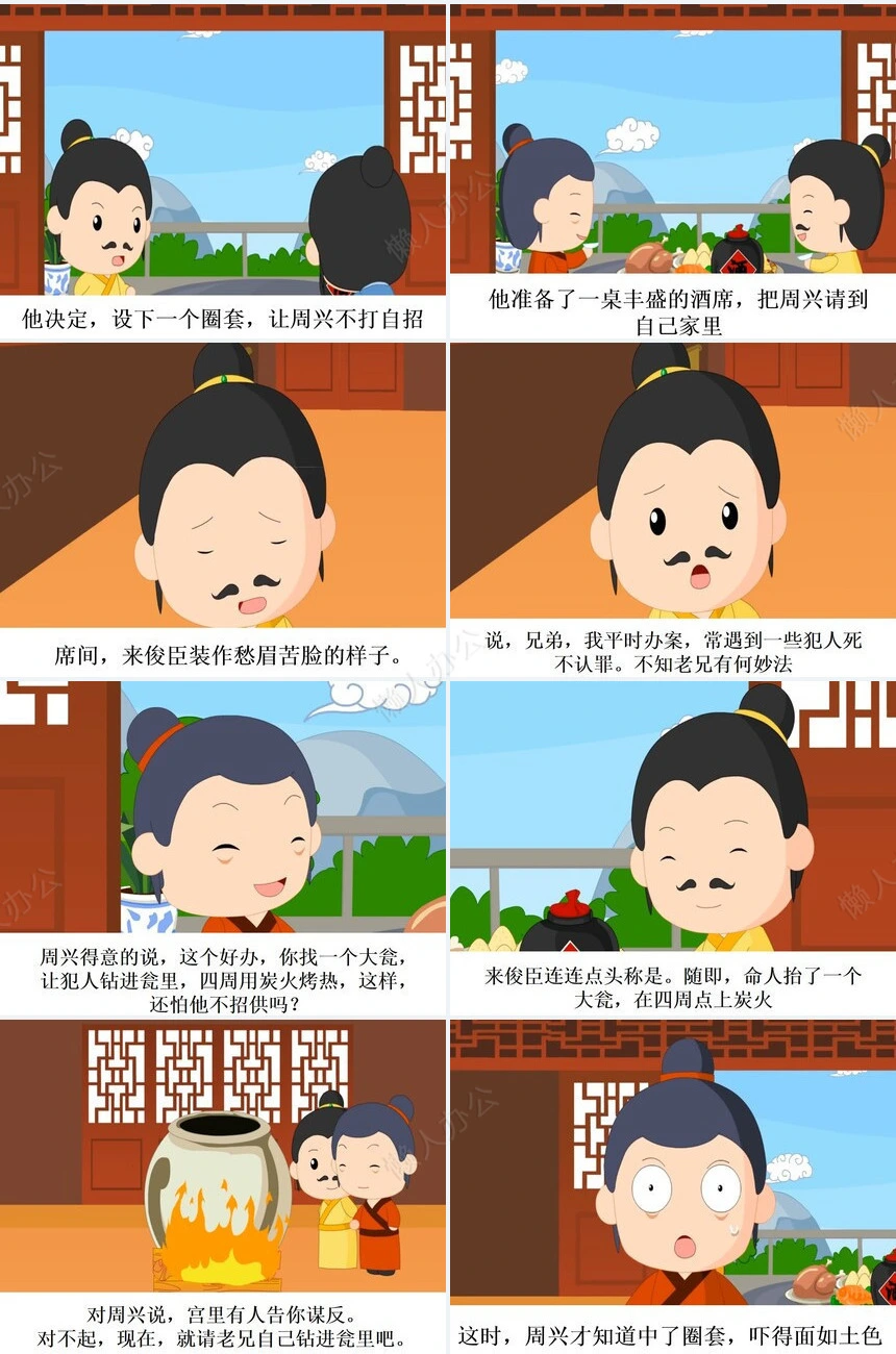 请君入瓮成语故事PPT模板