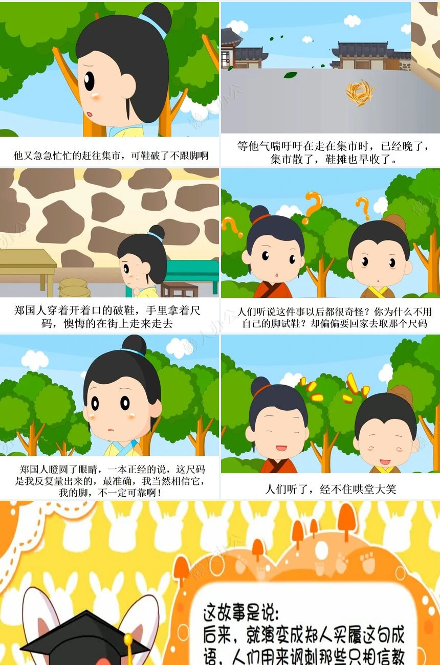 郑人买履成语故事PPT模板