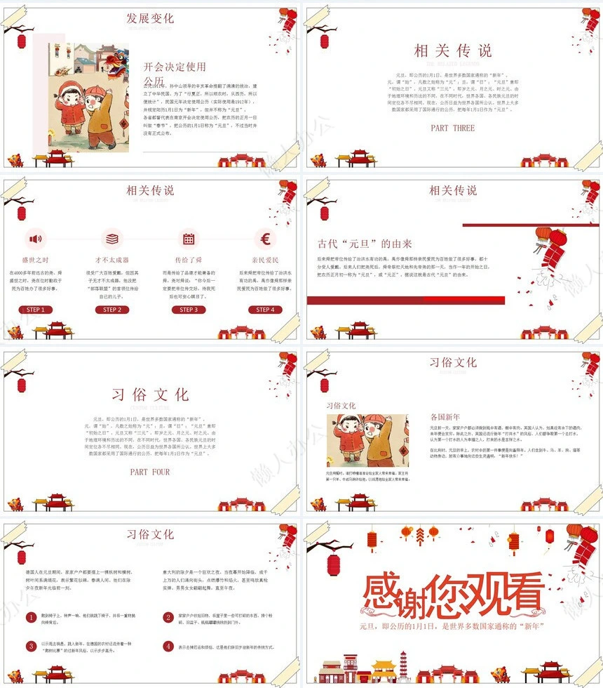 年终总结新年计划述职报告通用PPT模板(23)