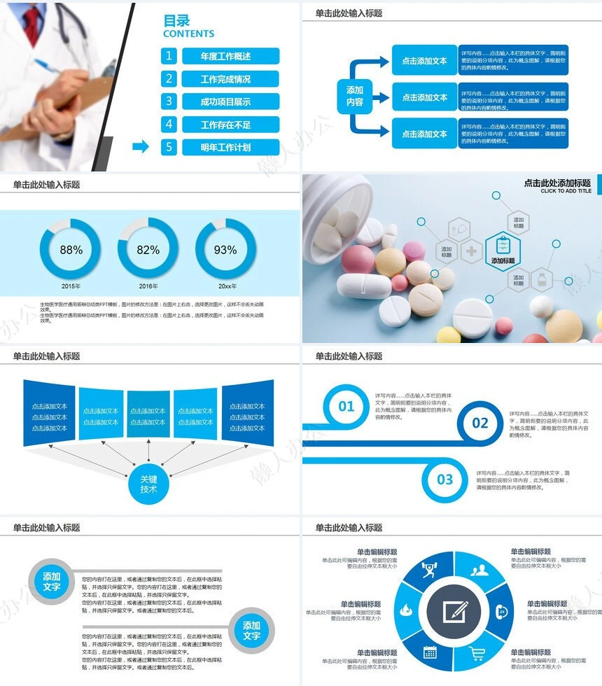 动态医疗汇报PPT模板