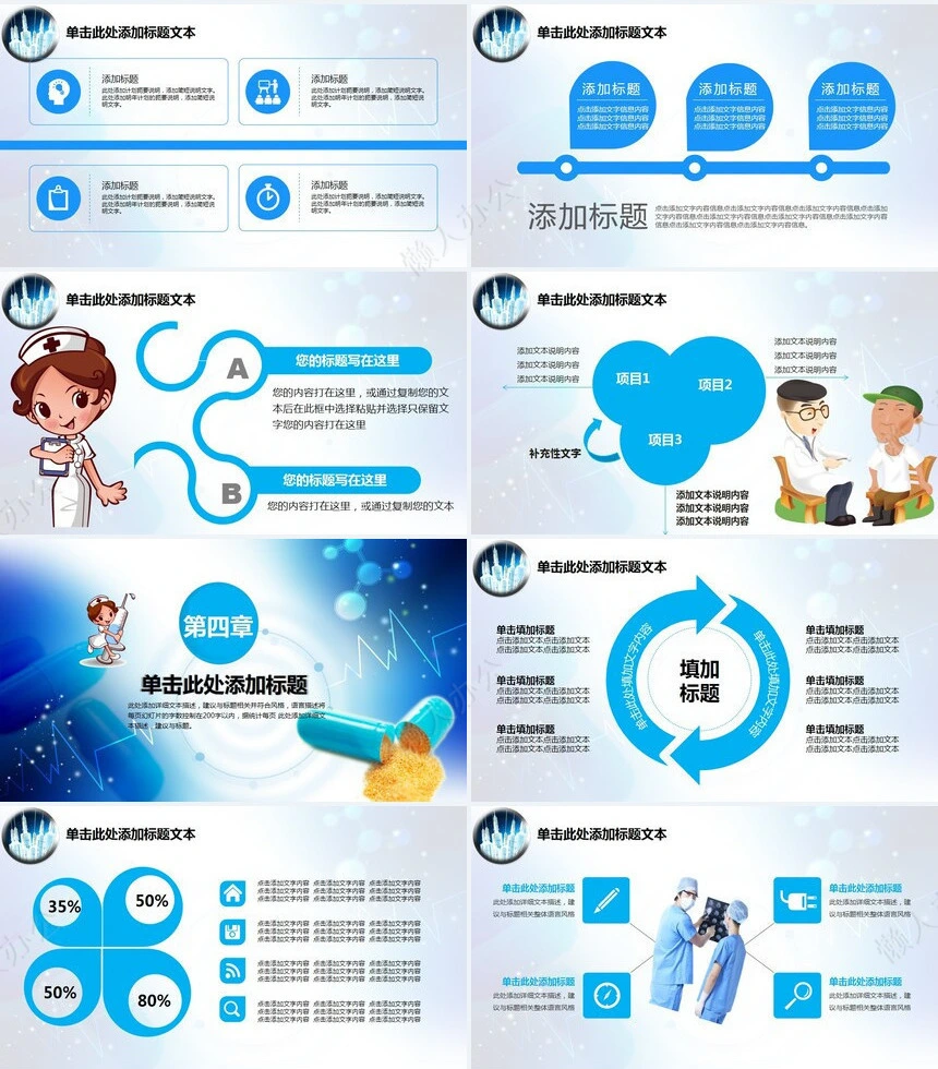 医学报告动态PPT模板
