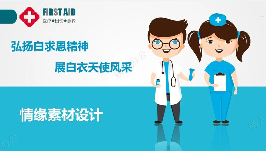 医生护士PPT模版
