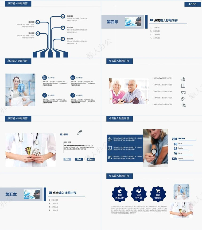 医疗医药行业工作汇报PPT模板