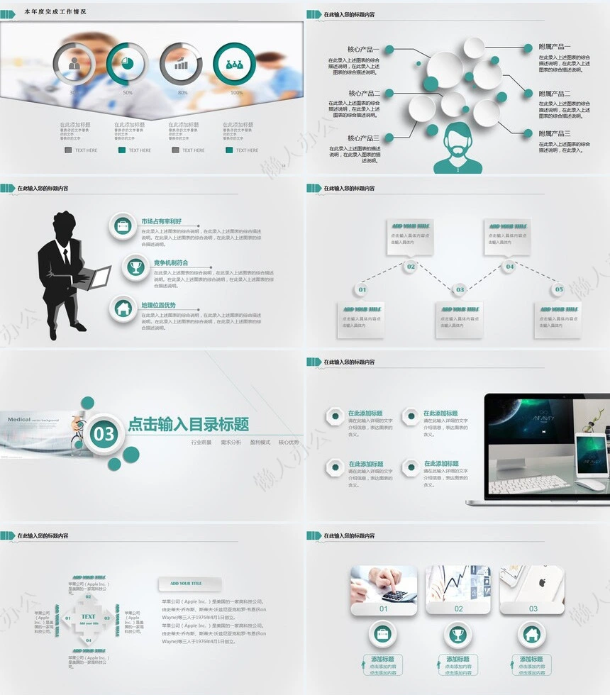医疗医药行业工作汇报计划PPT模版