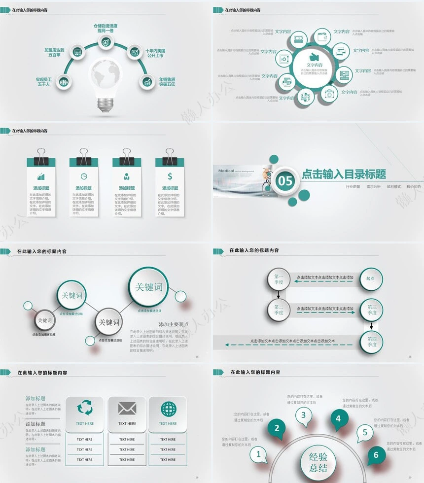 医疗医药行业工作汇报计划PPT模版
