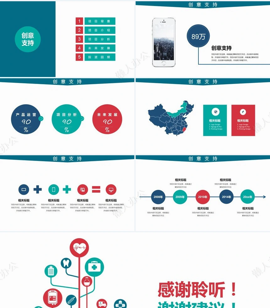 医疗医院工作方案PPT模板