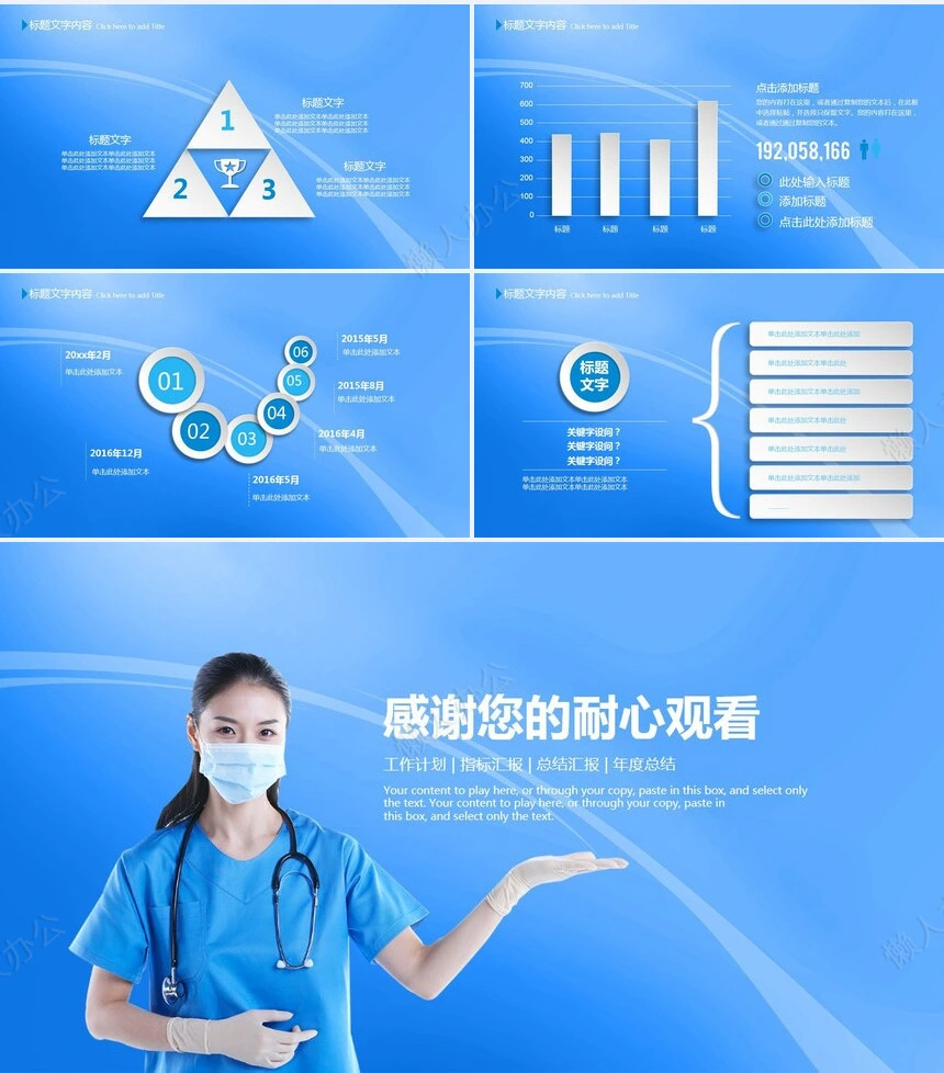 医疗汇报医学演示文稿通用PPT模版