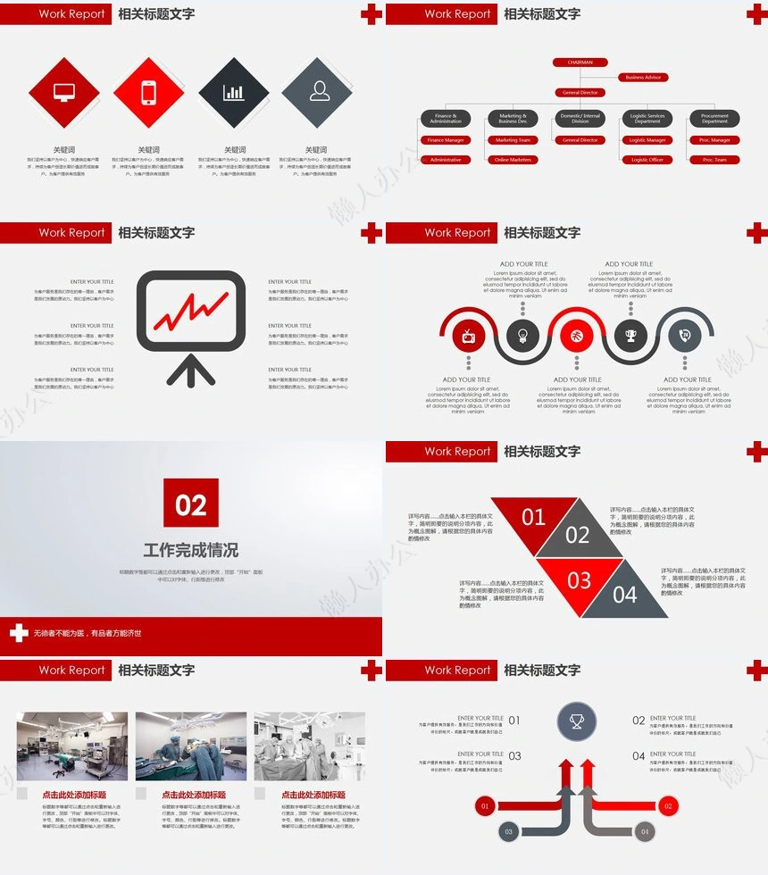 医院年度季度工作报告PPT模版(2)