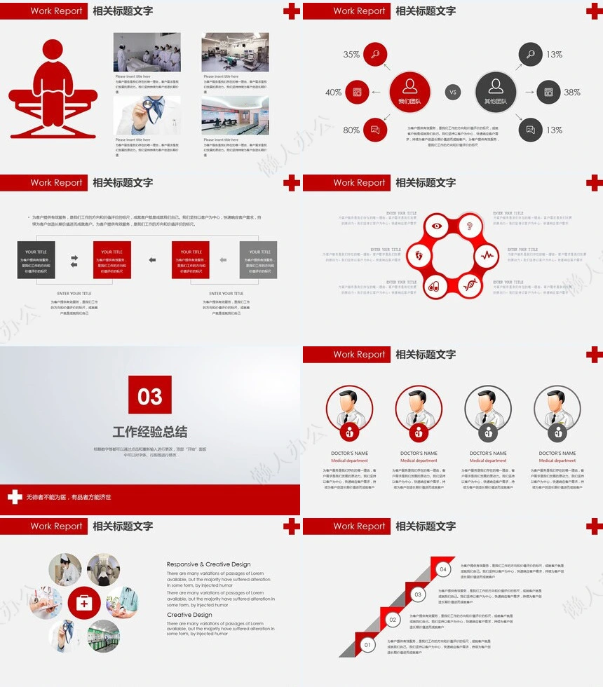 医院年度季度工作报告PPT模版(2)