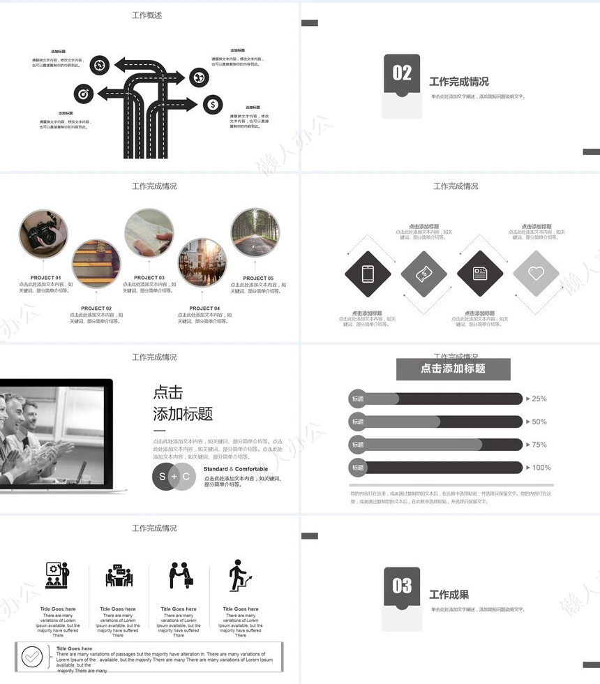 商务述职报告PPT模板