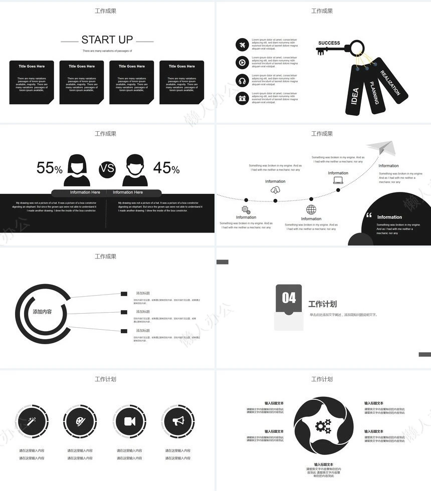 商务述职报告PPT模板