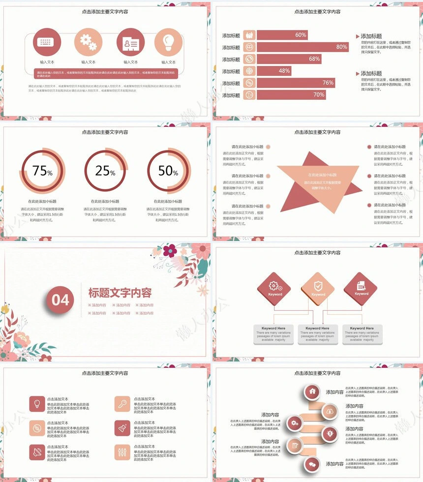 小清新述职报告动态PPT模版