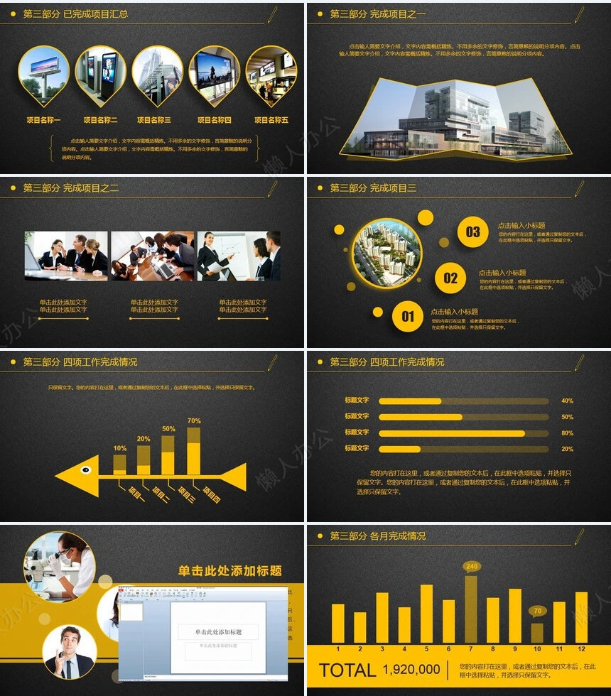 工作汇报年终总结PPT模板