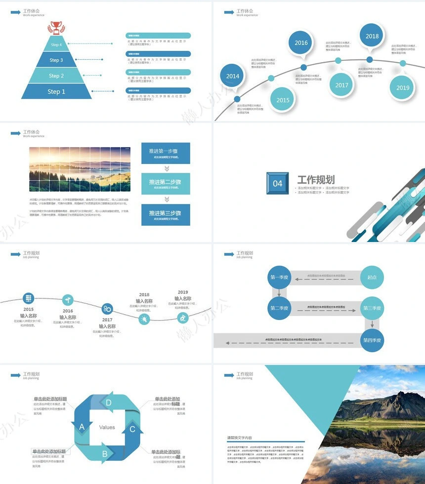 工作述职报告PPT模版