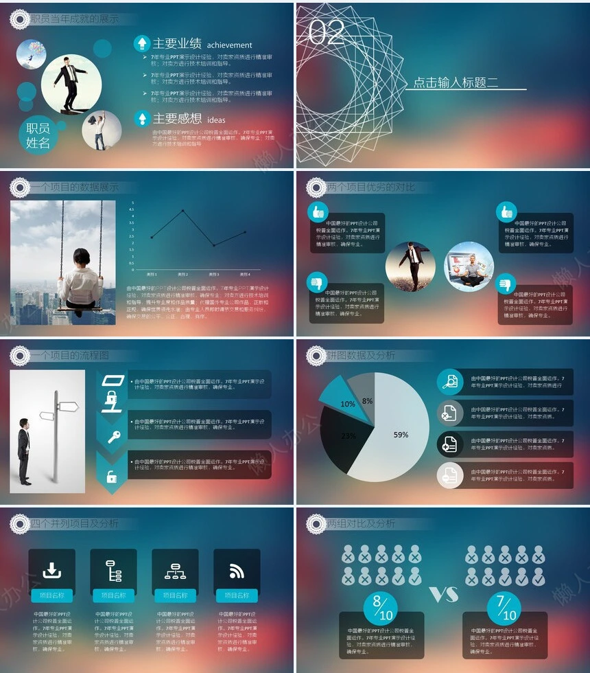 年度总结报告PPT模板