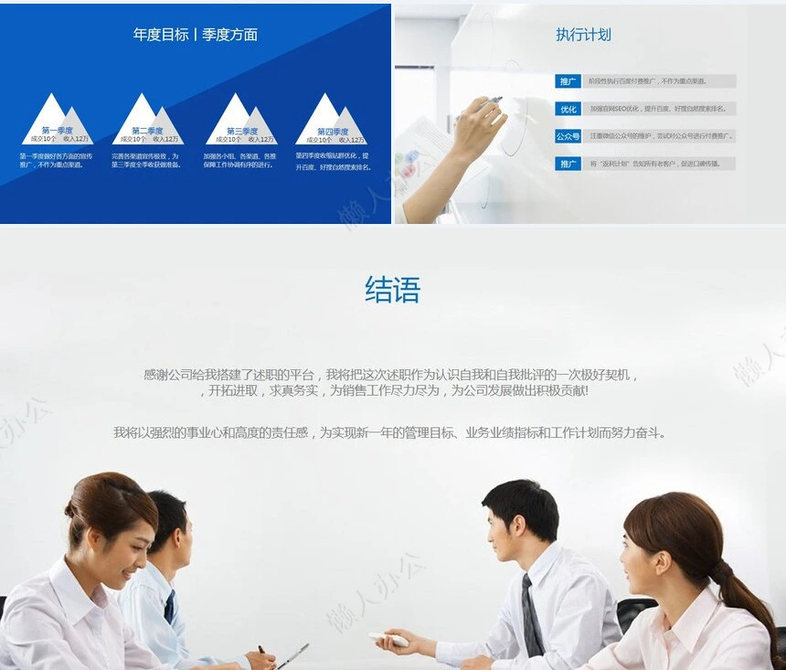 年度述职报告PPT模板(2)