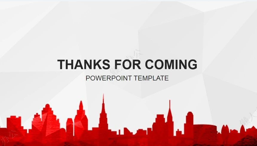 红色商务工作总结商务报告PPT模板