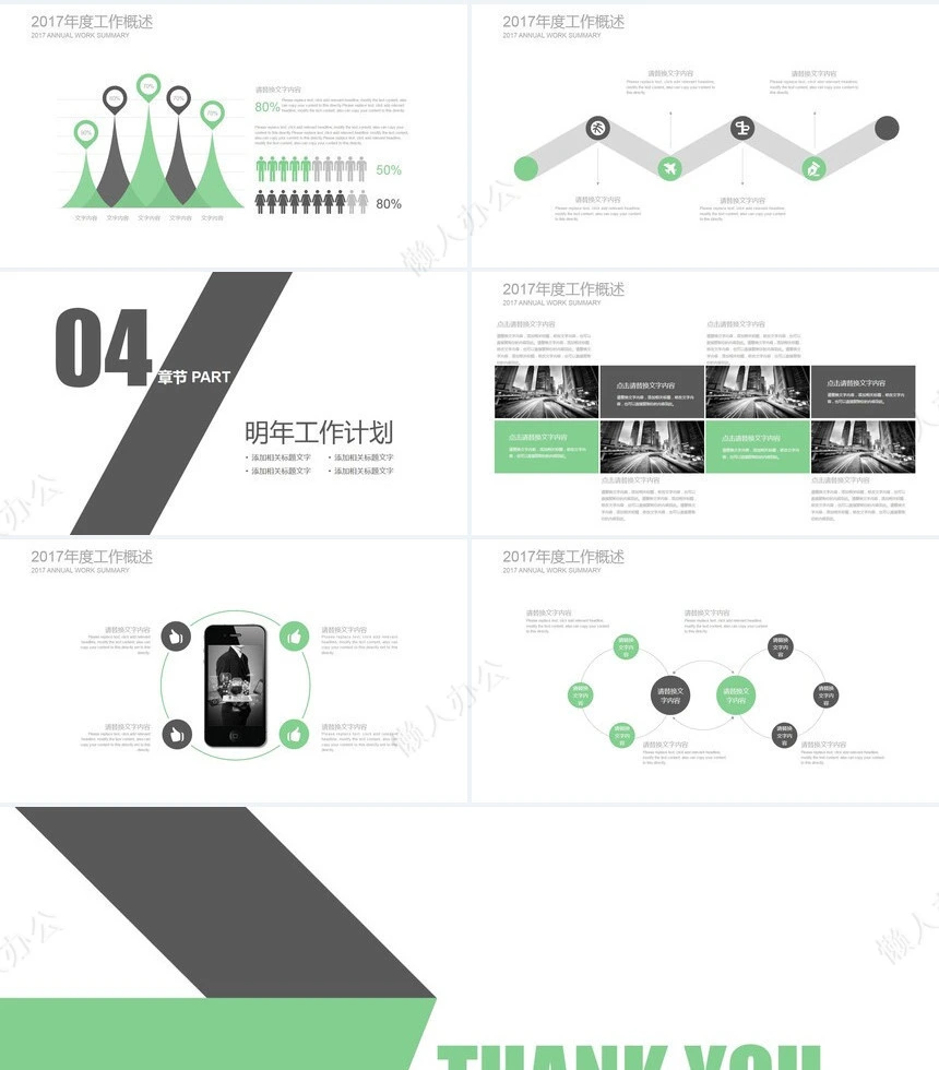 绿色述职报告PPT
