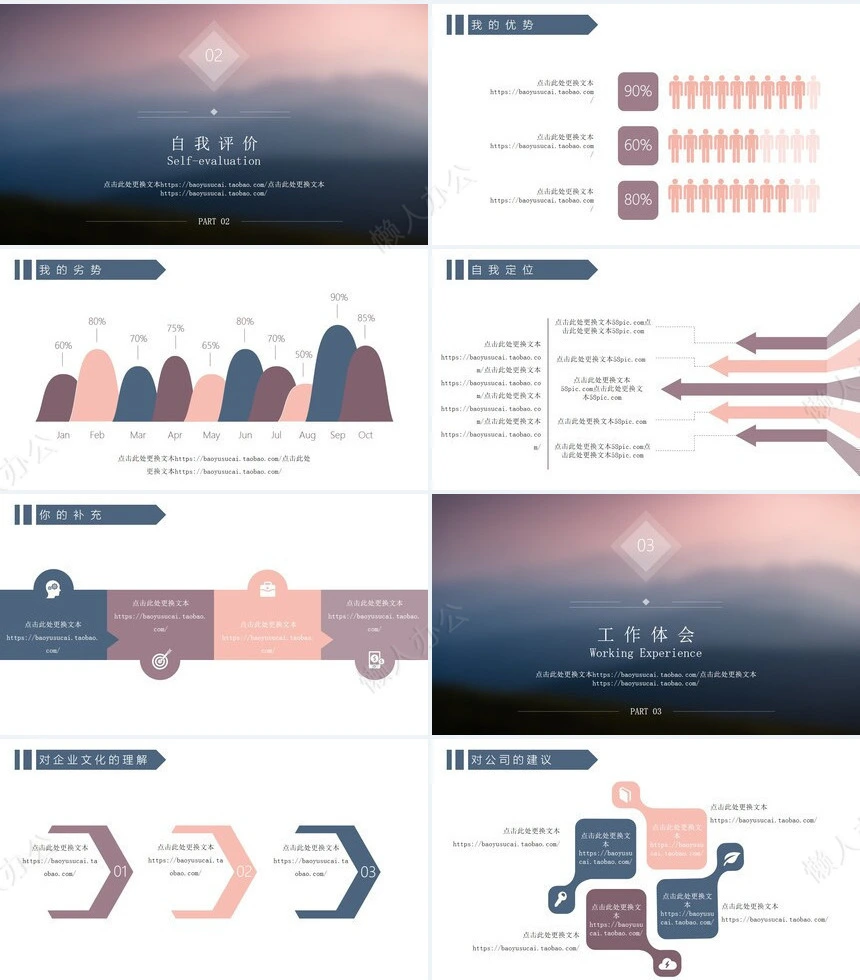 述职报告PPT模板(2)